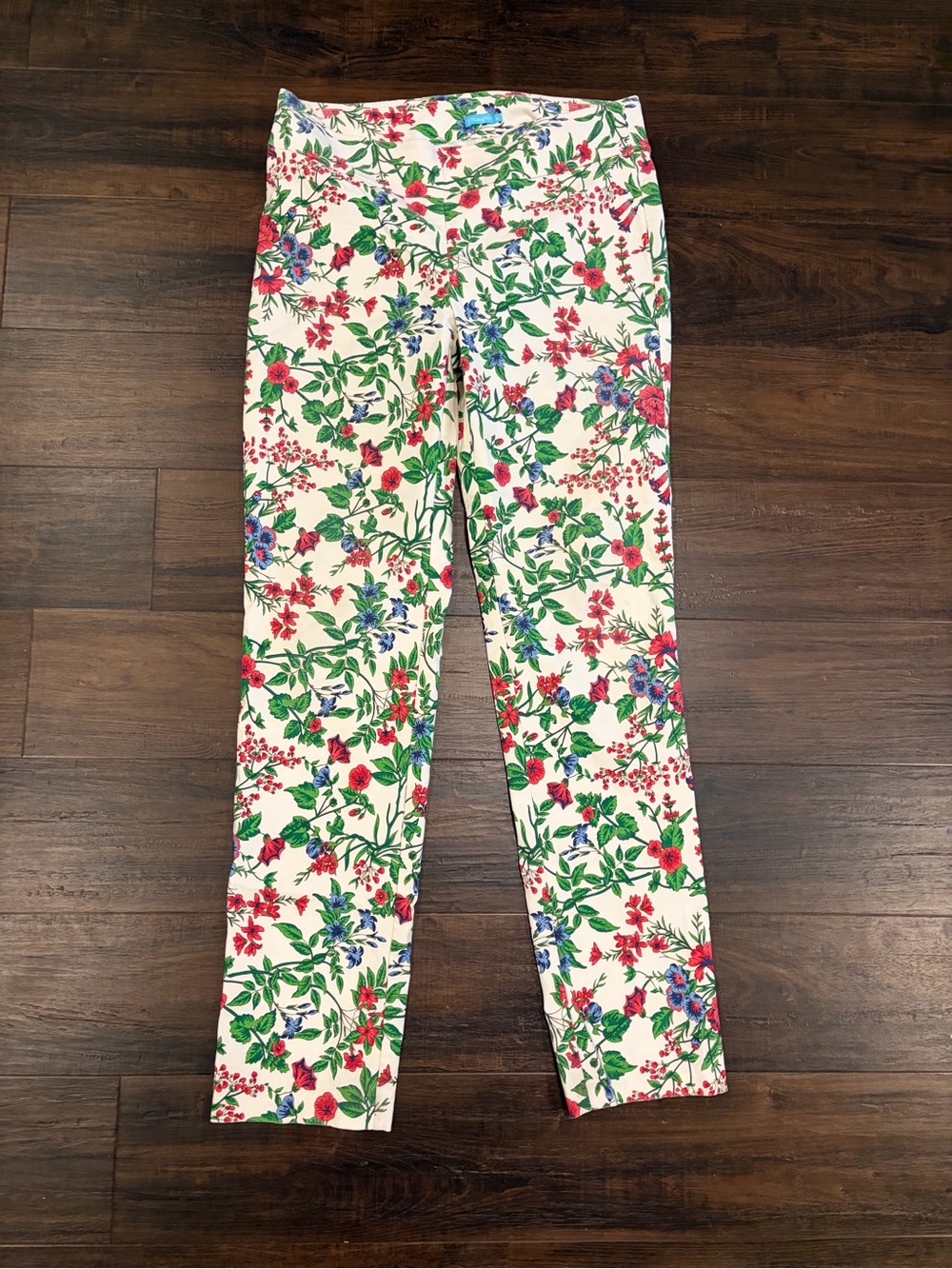 J. McLaughlin Floral Slim Fit Pull-On Pants 10